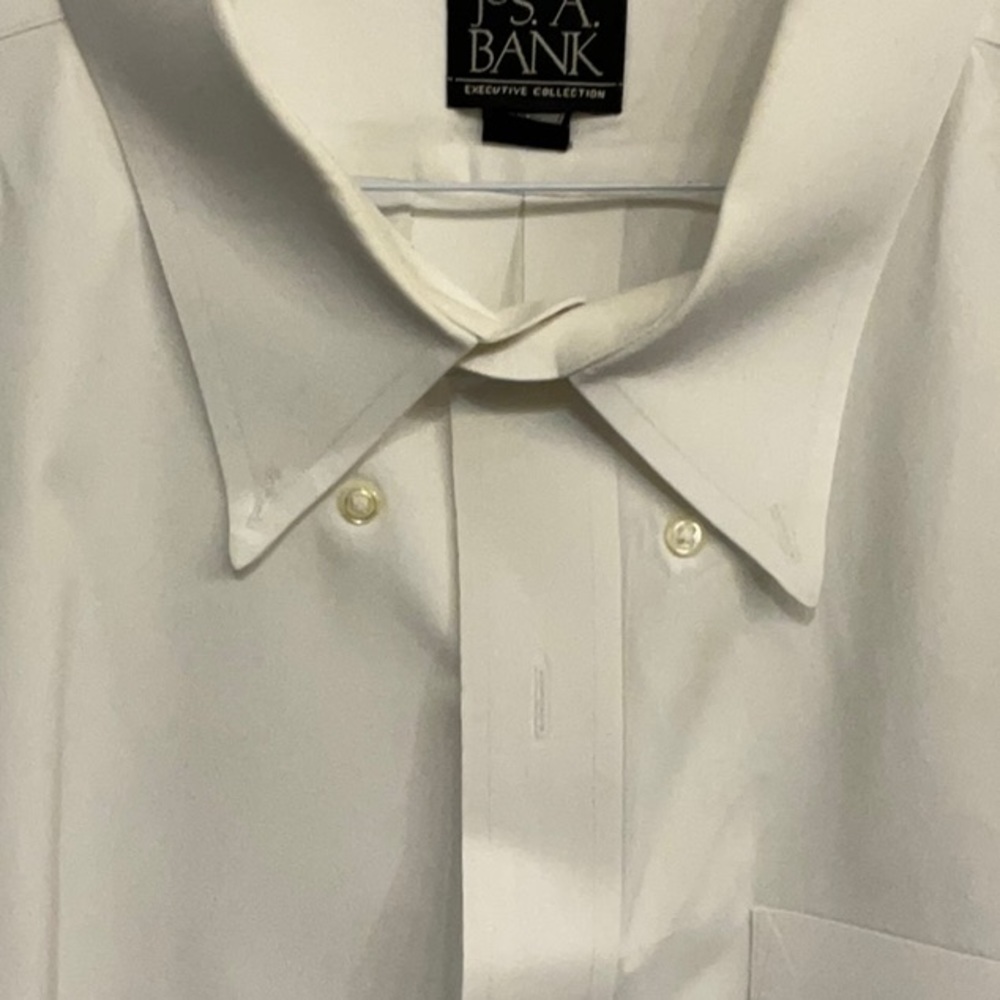 Jos A. Bank White Button Down, size 20-36 - Picture 2 of 4